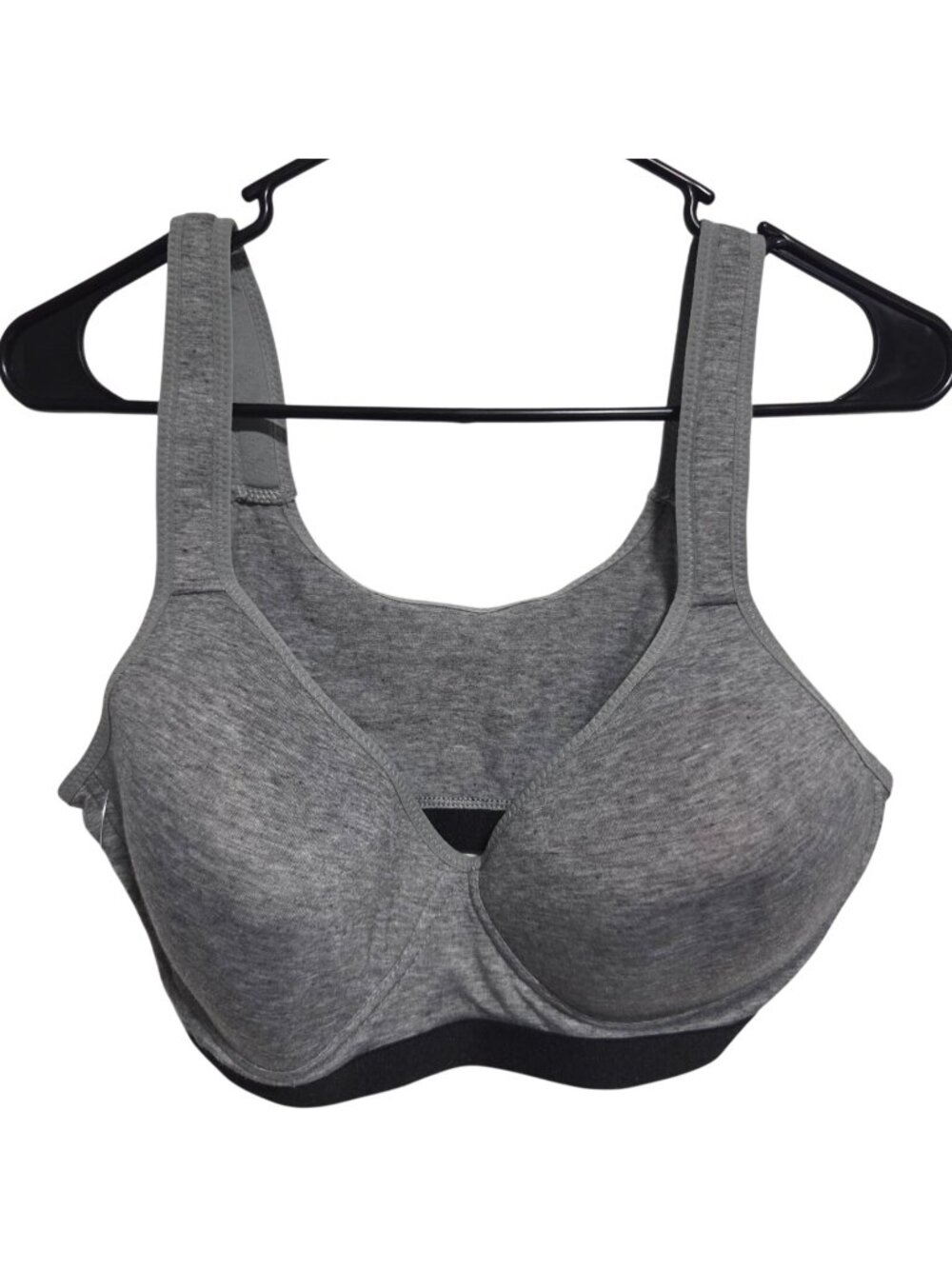 Zone Pro Gray Sports Bra Size 3X Moisture Wicking Stretch Fabric Padded